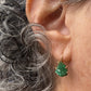 Variance Hand Cut Zambian Emerald & 14k Gold Hook Earrings