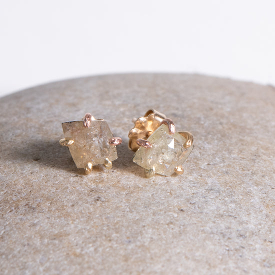 Variance Objects 1.1ct Pale Yellow Diamond Studs