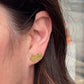 Variance Objects Small Peridot & 14k Gold Stud Earrings