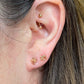 Variance Small Handcut Andalusite & 14k Gold Stud Earrings