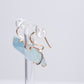 Variance Objects Large Aquamarine &14k Gold Hook Earrings