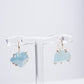 Variance Objects Large Aquamarine &14k Gold Hook Earrings
