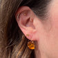 Variance Objects Large Citrine & 14k Gold Hook Earrings