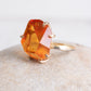 Variance Large Citrine & 14k Gold Ring