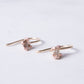 Variance Objects 14k Rose Gold Rose Cut Diamond Drop Earrings