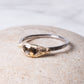 Variance Objects Rose Cut Diamond Ring on Palladium Band