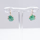 Variance Hand Cut Zambian Emerald & 14k Gold Hook Earrings