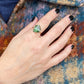 Variance Hand Cut Zambian Emerald & 14k Gold Ring