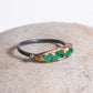 Variance Objects Zambian Emerald Ring W/Oxidized Silver band
