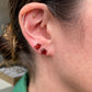 Variance Objects Small Garnet & 14k Gold Studs
