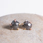 Variance Objects Grey 2.9ct Cushion Rose Cut Diamond & 14k Gold Studs