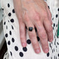Variance Objects Medium Wyoming Black Jade Ring On Palladium Band