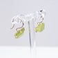 Variance Hand Cut Peridot &14k Gold Hook Earrings