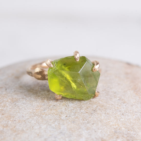 Variance Objects Medium Peridot & 14k Gold Ring