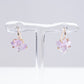 Variance Hand Cut Rose de France Amethyst &14k Gold Hook Earrings