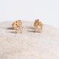 Variance Objects Rose Cut Cognac Diamond 14k Gold Studs