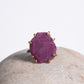 Variance Objects Large Ruby Ring On Oxidized Silver Band