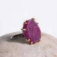 Variance Objects Large Ruby Ring On Oxidized Silver Band