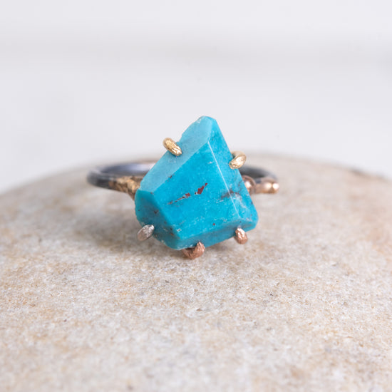Variance Objects Medium Arizona Turquoise & Oxidized Silver Band