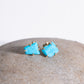 Variance Objects Medium Kingman Turquoise 14k Gold Studs