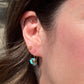Variance Objects Small Zambian Turquoise 14K Gold Hook Earrings