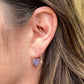 Variance Hand Cut Tanzanite &14k Gold Hook Earrings