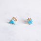 Variance Objects Tiny Arizona Turquoise & 14k Gold Studs