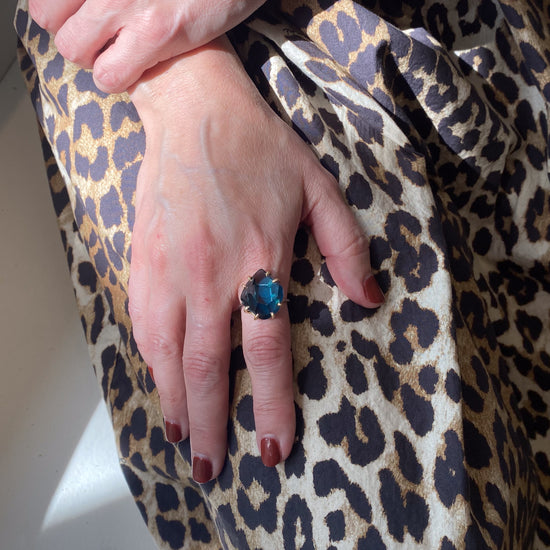 Variance Objects Large London Blue Topaz Ring
