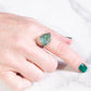 Variance Objects Medium Green Tourmaline & Oxidized Silver Ring