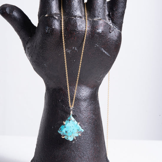 Variance Objects Turquoise & 14k Gold Necklace