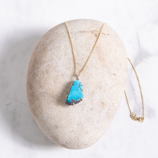 Variance Objects Arizona Turquoise & 14k Gold necklace