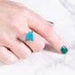 Variance Objects Medium Arizona Turquoise & Oxidized Silver Band