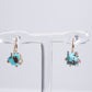 Variance Objects Small Zambian Turquoise 14K Gold Hook Earrings