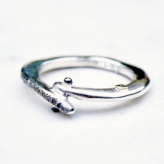 Rosa Maria Sayuri 2 Sterling & Icy Grey Diamond Ring